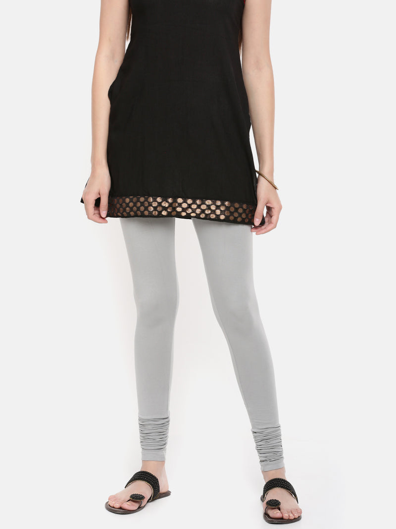 De Moza - Women's Grey Churidar Leggings (4890550075455)