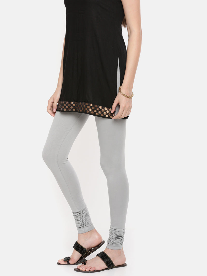 De Moza - Women's Grey Churidar Leggings (4890550075455)