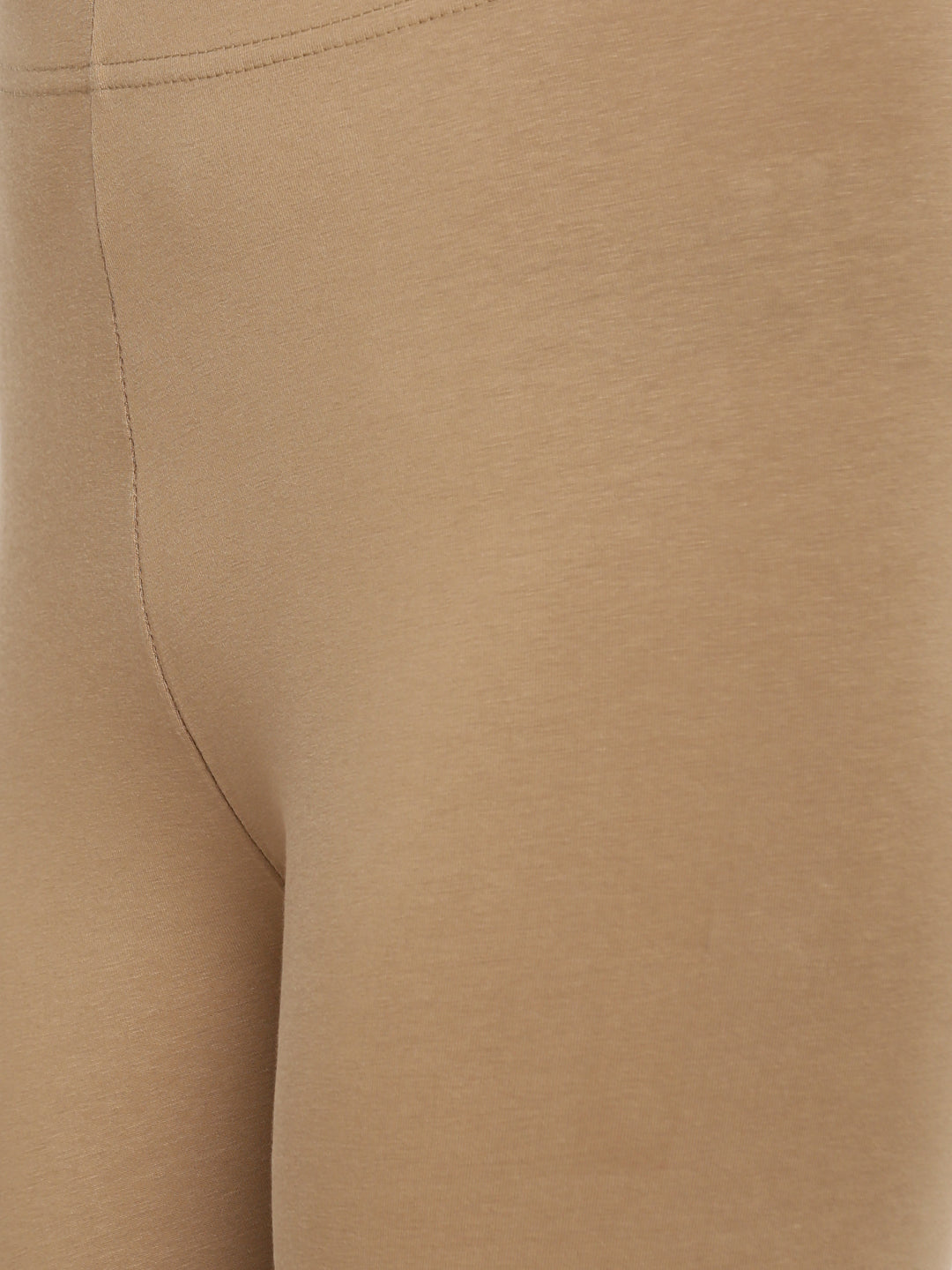 De Moza Women's Chudidhar Leggings Solid Cotton Lycra Golden Beige - De Moza (4890549583935)