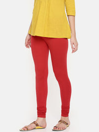De Moza - Women's Red Churidar Leggings (4890551484479)