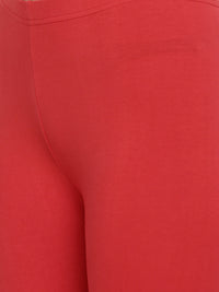 De Moza - Women's Red Churidar Leggings (4890551484479)