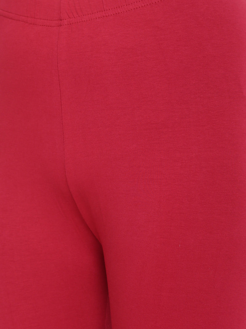 De Moza- Women's Red Chilli Churidar Leggings (4890551517247)