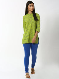 De Moza Ladies Premium Churidar Leggings Solid Ink Blue