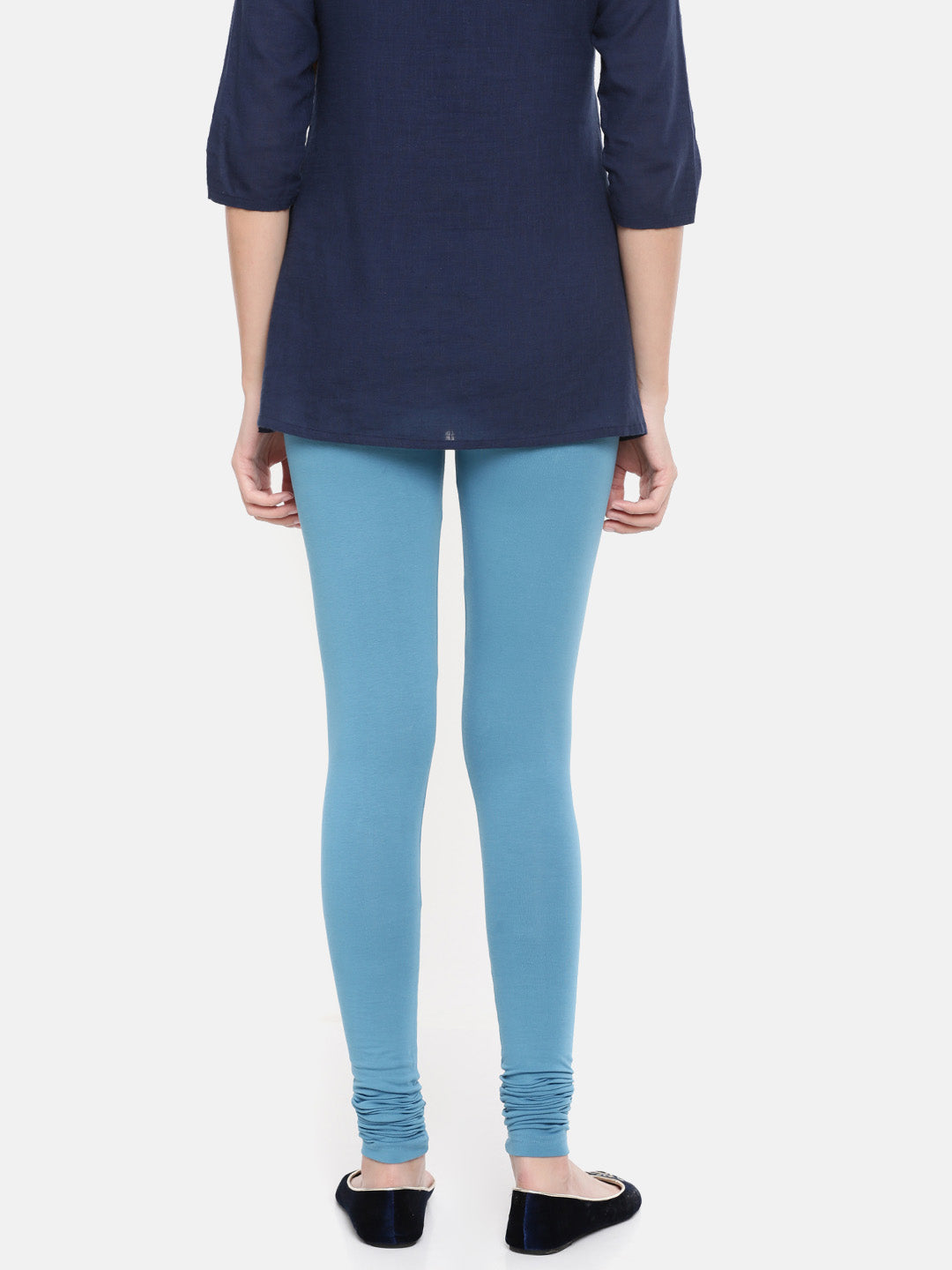 De Moza Ladies Premium Churidar Leggings Solid True Indigo