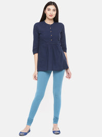 De Moza Ladies Premium Churidar Leggings Solid True Indigo