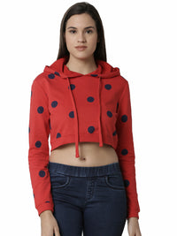 De Moza Ladies Red full sleeve Sweat Shirt - De Moza (4383257395263)