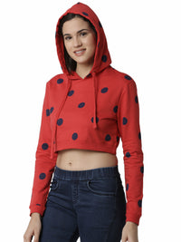 De Moza Ladies Red full sleeve Sweat Shirt - De Moza (4383257395263)