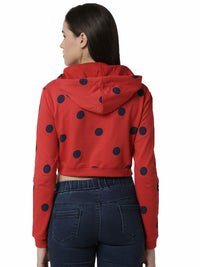 De Moza Ladies Red full sleeve Sweat Shirt - De Moza (4383257395263)