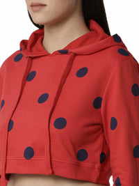 De Moza Ladies Red full sleeve Sweat Shirt - De Moza (4383257395263)