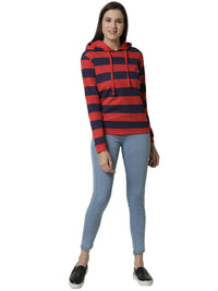 De Moza Ladies Printed Red Sweat shirt - De Moza (4383491719231)