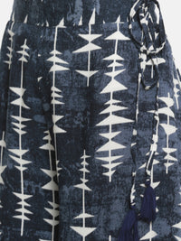 De Moza Ladies Printed Culottes Indigo Blue - De Moza (682067165247)