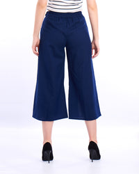 De Moza- Ladies Printed Culottes Navy Blue - De Moza (1550378238015)