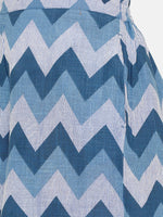 De Moza women's Printed Culottes Woven Bottom Cotton Indigo Blue - De Moza (4704708657215)