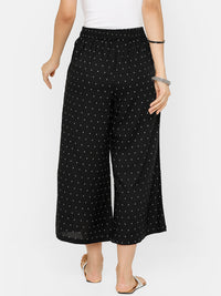 De Moza women's Printed Culottes Woven Bottom Rayon Black - De Moza (4704709476415)