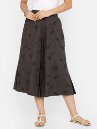 De Moza women's Printed Culottes Woven Bottom Rayon Dark Grey - De Moza (4704709509183)
