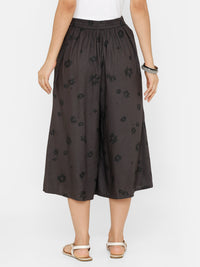 De Moza women's Printed Culottes Woven Bottom Rayon Dark Grey - De Moza (4704709509183)