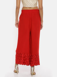 De Moza Ladies Red Embroidery Culottes - De Moza (1735380697151)