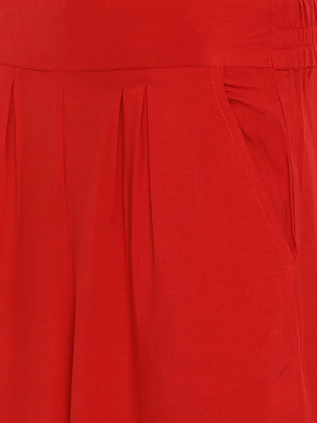De Moza Ladies Red Embroidery Culottes - De Moza (1735380697151)