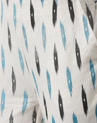 De Moza- Ladies Printed Cigarette Pant Light Blue - De Moza (1974506881087)