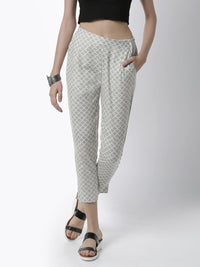De Moza Women's  Pajama Pant All Over Print Cotton  Offwhite - De Moza (4461737410623)
