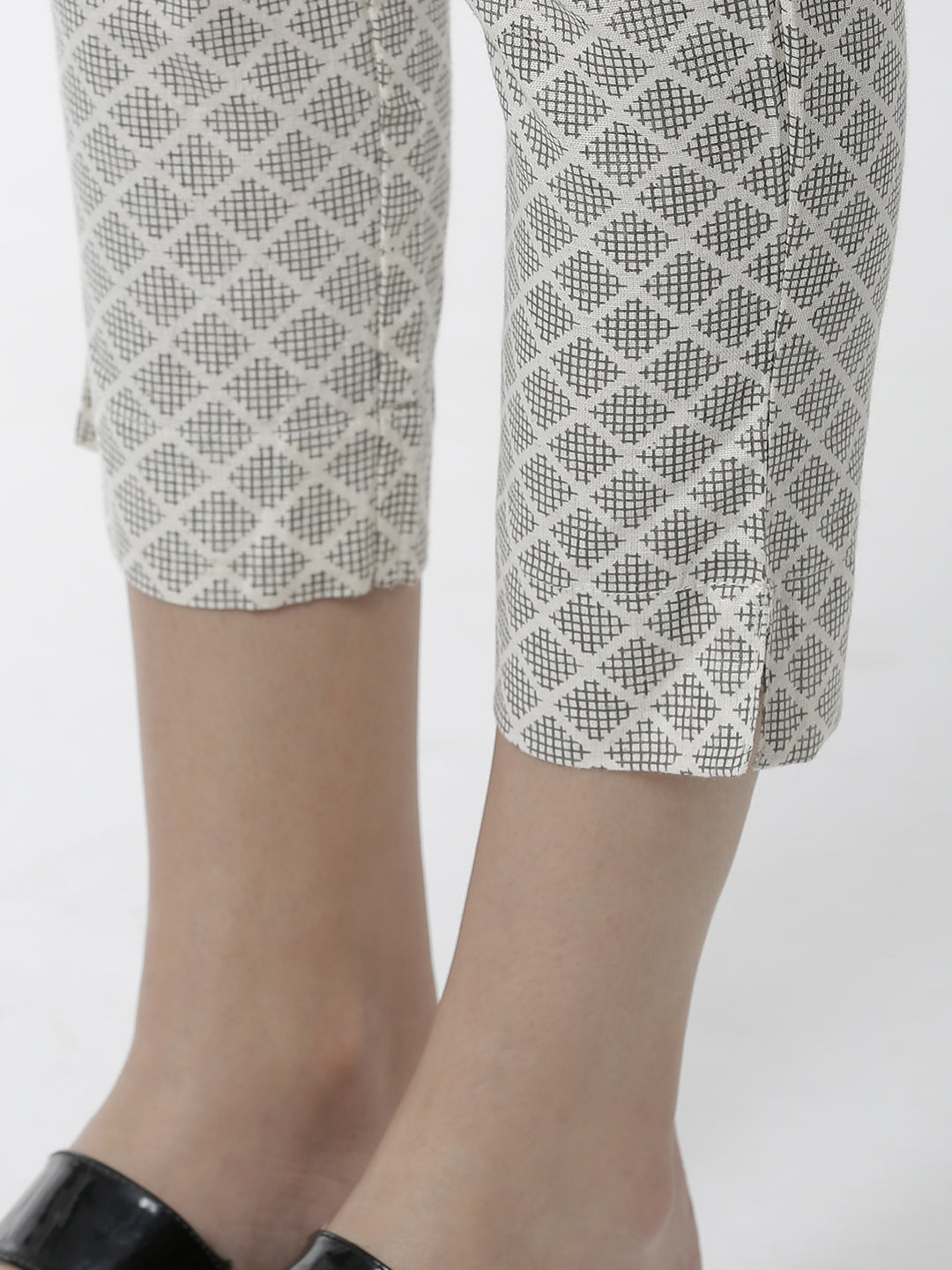 De Moza Women's  Pajama Pant All Over Print Cotton  Offwhite - De Moza (4461737410623)