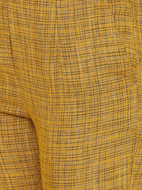 De Moza women's Cigarette Pant Woven Bottom Printed Rayon Mustard - De Moza (4704708165695)