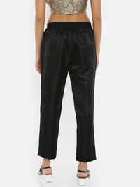 De Moza Ladies Printed Black Cigarette Pant - De Moza (1735428800575)