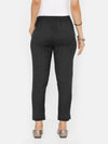 De Moza women's Cigarette Pant Woven Bottom Solid Rayon Dark Grey - De Moza (4704708296767)