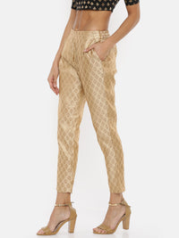 De Moza-Ladies Cigarette Pant Gold - De Moza (1737290612799)