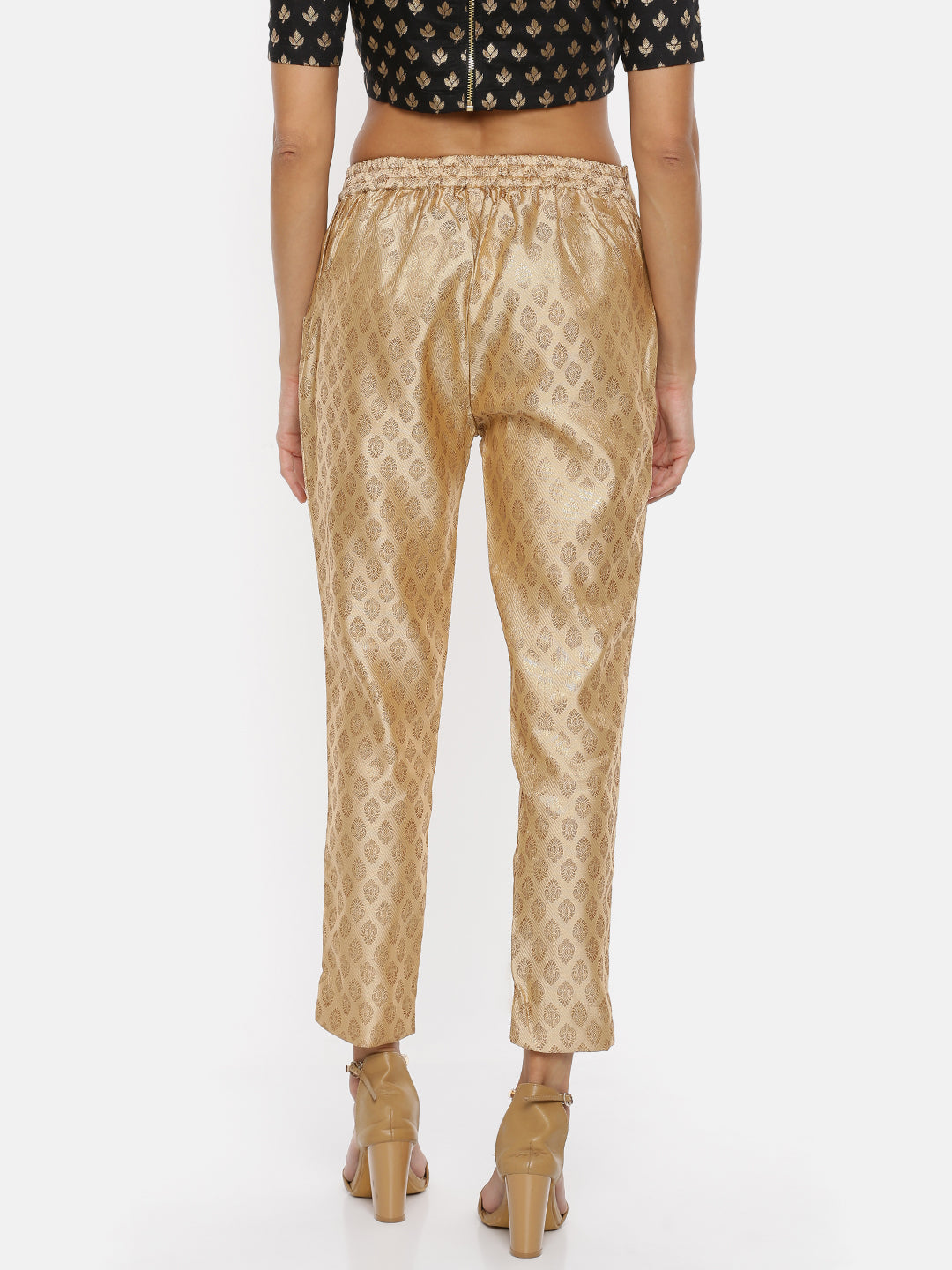 De Moza-Ladies Cigarette Pant Gold - De Moza (1737290612799)