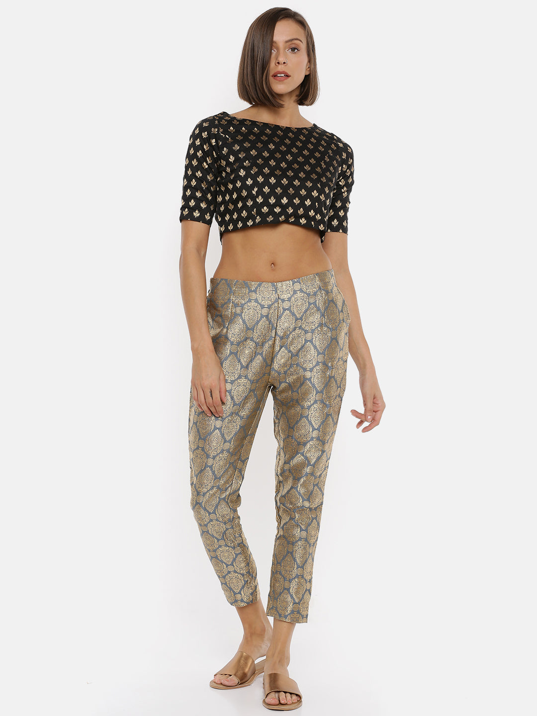 De Moza- Ladies Cigarette Pant Grey - De Moza (1737309257791)