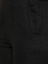 De Moza women's Cigarette Pant Woven Bottom Jaquard Cotton Black - De Moza (4704708231231)