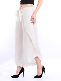 De Moza- Ladies Cowl Palazzo White - De Moza (1550584676415)