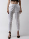 De Moza Women's Cigarette Pant White