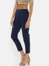 De Moza Women's Cigarette Pant Navy Blue