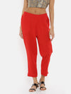 De Moza Women's Cigarette Pant Red