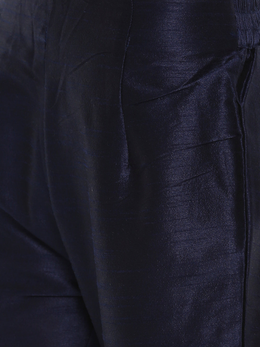 De Moza Ladies Cigarette Pant Woven Bottom Solid Polyester Dark Navy Blue - De Moza (6643687227455)