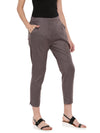 De Moza Women's Cigarette Pant Dark Grey