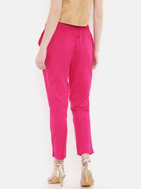 De Moza Women's Cigarette Pant Fuchsia
