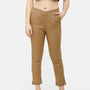 De Moza Women's Cigarette Pant Golden Beige