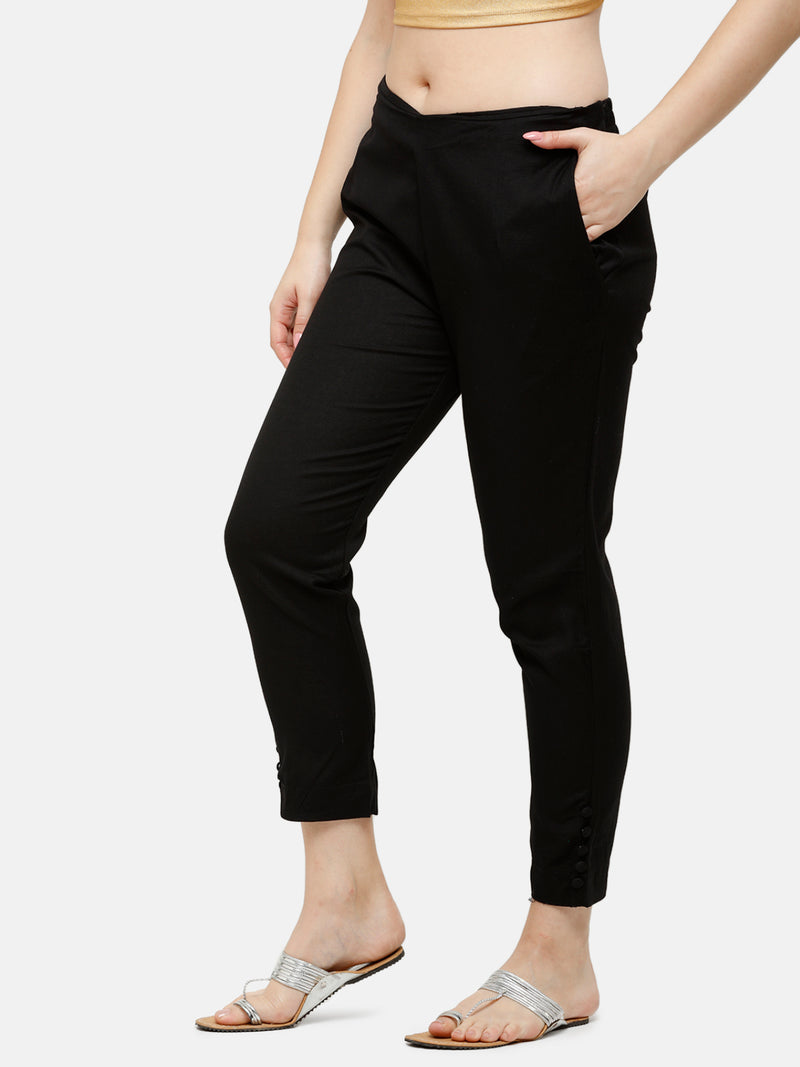 De Moza Women's Cigarette Pant Indigo Blue