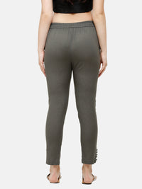 De Moza Women's Cigarette Pant Dark Grey