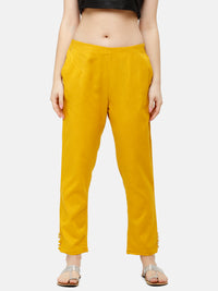 De Moza Women's Cigarette Pant Mustard