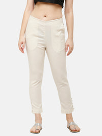 De Moza Women's Cigarette Pant Natural