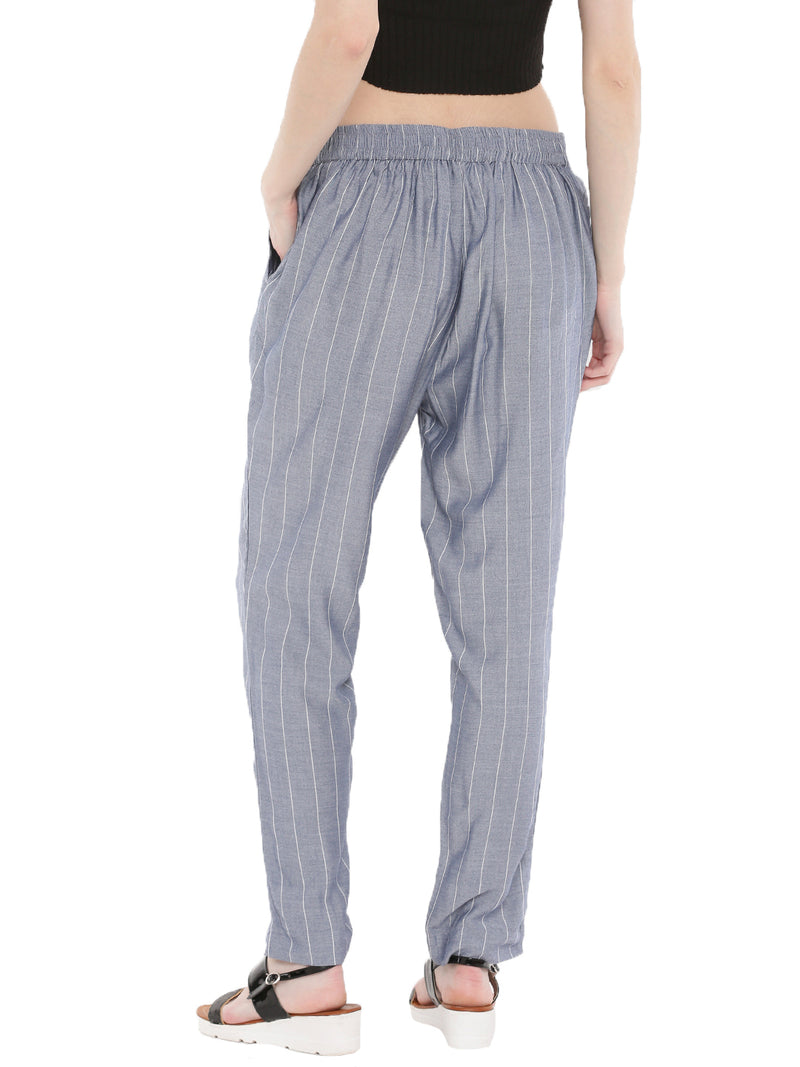 De Moza- Ladies Grey Cigarette Pant - De Moza (1668629004351)