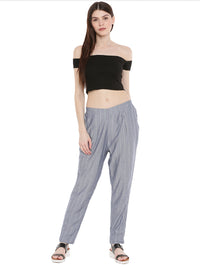 De Moza- Ladies Grey Cigarette Pant - De Moza (1668629004351)