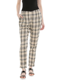 De Moza- Ladies Beige Cigarette Pant - De Moza (1668666490943)