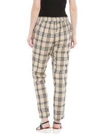 De Moza- Ladies Beige Cigarette Pant - De Moza (1668666490943)