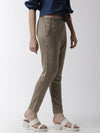 De Moza Women's Cigarette Pant Woven Bottom StripedRayon Teal - De Moza (4499733446719)