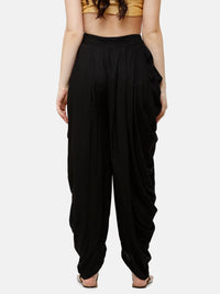 De Moza Women's Dhoti Pant Woven Bottom All Over Print Rayon Black - De Moza (4885587296319)